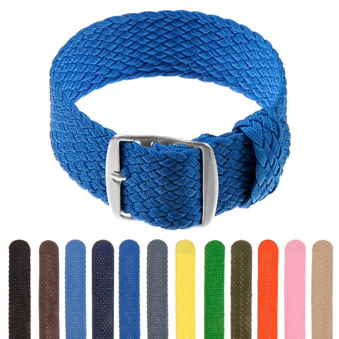Pl2.5b Gallery Perlon Strap W Adjustable Buckle In Blue