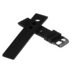 Pu11.1.1.mb Silicone Rally Strap In Black W Matte Black Buckle 2