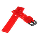 Pu11.6.22.mb Silicone Rally Strap In Red W White Stitching W Matte Black Buckle 2