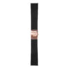 Rubber Strap In Black W Black Stitching & Rose Gold Clasp