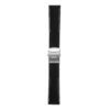Pu12.1.22 Silcone Rubber Strap In Black W White Stitching 3