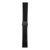 Rubber Strap In Black W Blue Stitching & Matte Black Clasp