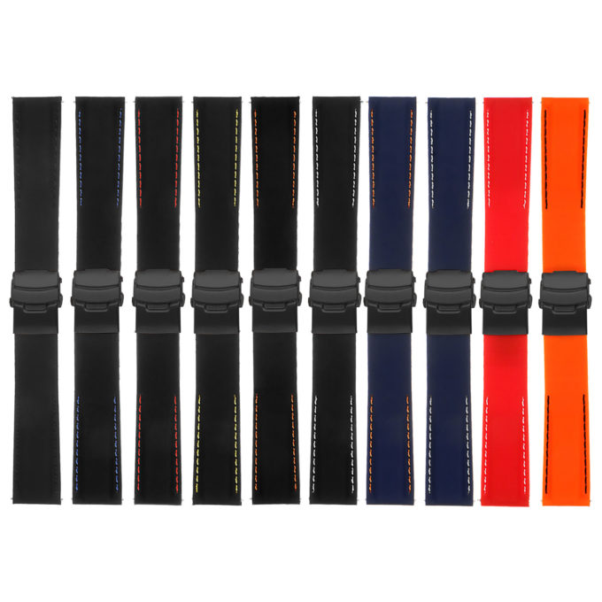 All Colors - Rubber Strap W Matte Black Clasp