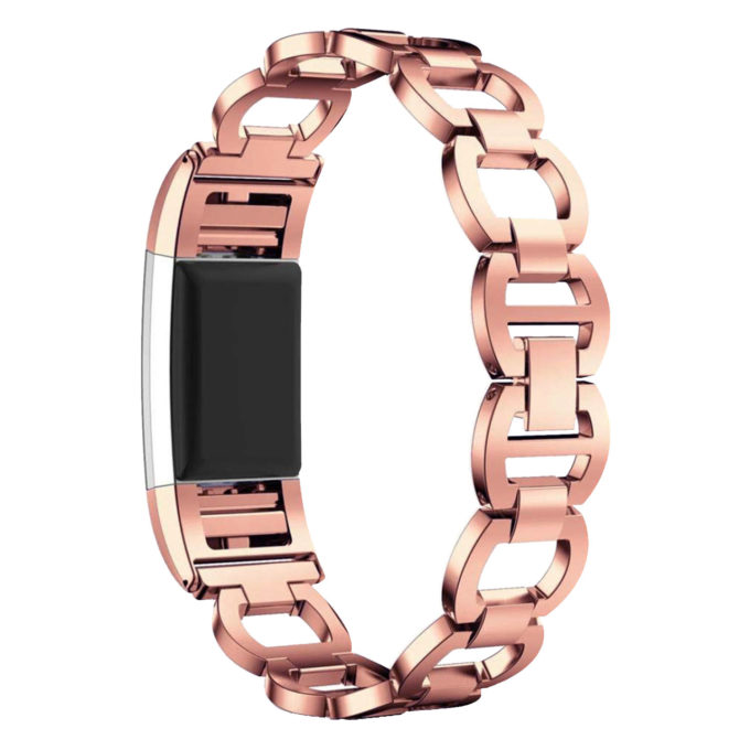 Fb.m50.rg Back Stainless Steel Bangle Bracelet In Rose Gold Charge 2