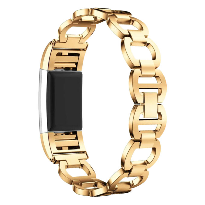 Fb.m50.yg Back Stainless Steel Bangle Bracelet In Yellow Gold Charge 2