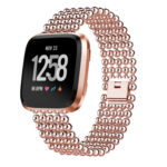 Fb.m53.rg Front Stainless Steel Band Fit Fitbit Versa In Rose Gold