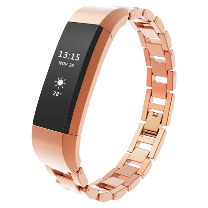 Fb.m58.rg Stainless Steel Bangle Bracelet Fits Fitbit Alta In Rose Gold