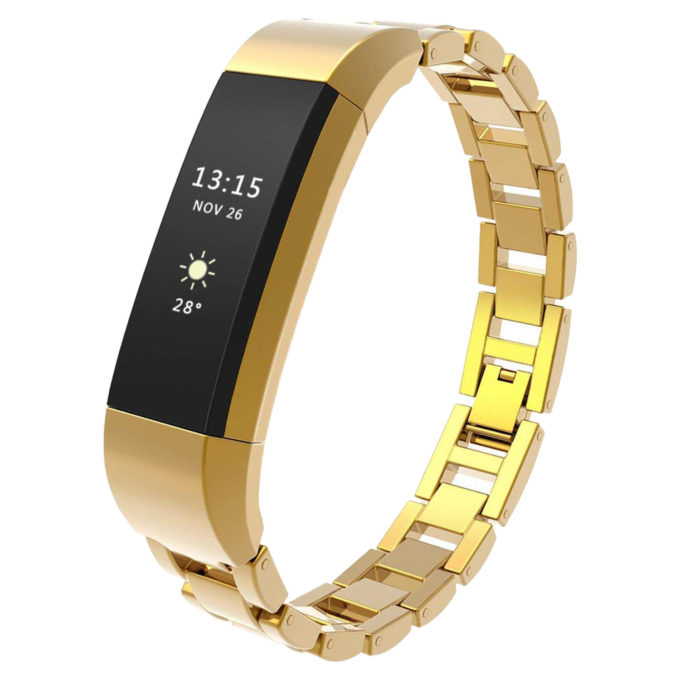 Fb.m58.yg Stainless Steel Bangle Bracelet Fits Fitbit Alta In Yellow Gold