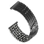 Fb.m61.mb Stainless Steel Bangle Bracelet W Rhinestones Fits Fitbit Versa In Matte Black 2