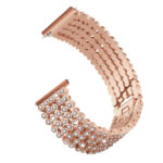 Fb.m61.rg Stainless Steel Bangle Bracelet W Rhinestones Fits Fitbit Versa In Rose Gold 2