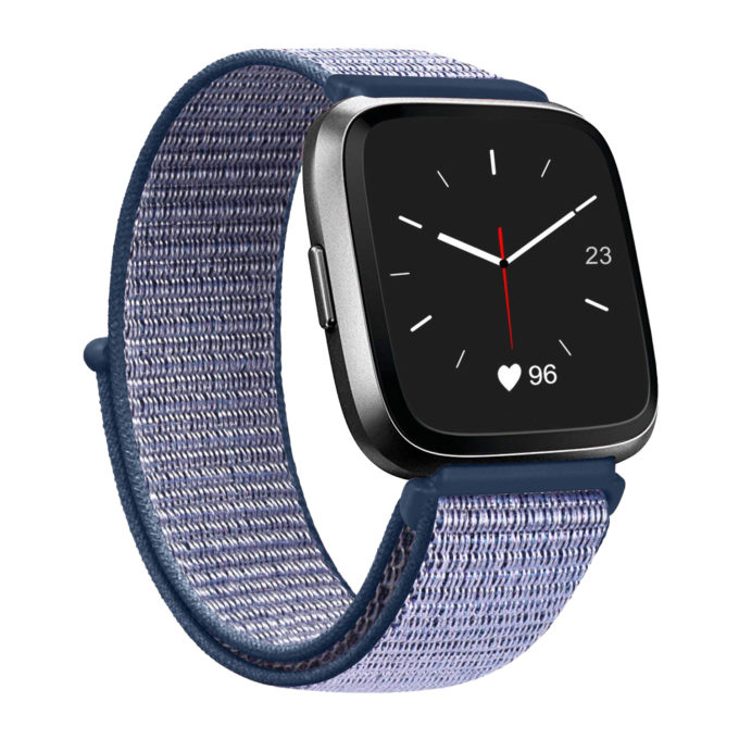 Fb.ny4.5 Front Nylon Strap Fits Fitbit Versa In Blue
