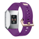 Fb.r18.18.rg Back Fitbit Ionic Silicone Rubber Sports Strap In Purplew Rose Gold Buckle