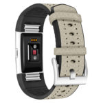 Fb.r26.17 Back Leather Strap Fits Fibit Charge 2 In Beige