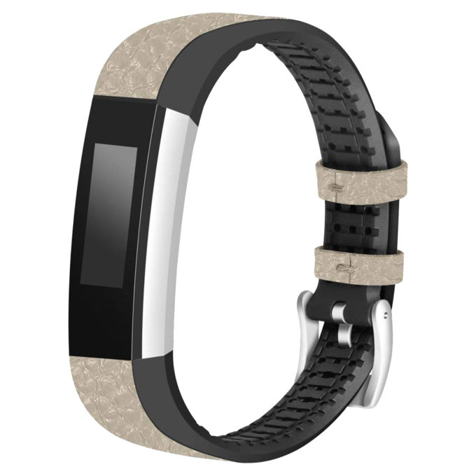 Fb.r27.17 Front Leather Strap Fits Fitbit Alta HR In Beige