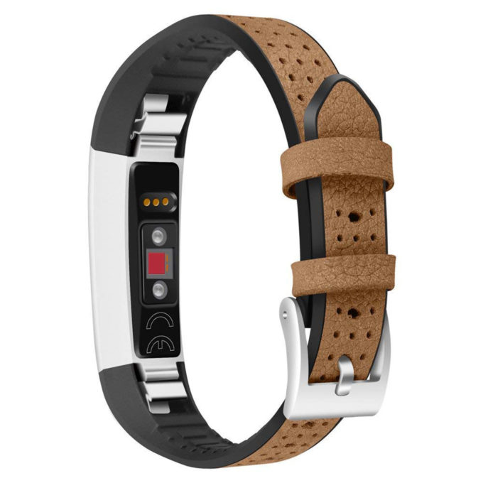 Fb.r27.2 Leather Back Strap Fits Fitbit Alta HR In Brown