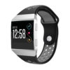 Fb.r28.1.7 Front Silicone Rubber Vented Sport Fits Fitbit Ionic In Black And Grey