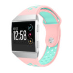 Fb.r28.13.11 Front Silicone Rubber Vented Sport Fits Fitbit Ionic In Pink And Mint