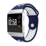 Fb.r28.5a.22 Front Silicone Rubber Vented Sport Fits Fitbit Ionic In Navy Blue And White