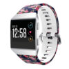 Fb.r29.b Front Peonies Pattern Rubber Strap Fits Fitbit Ionic