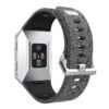 Fb.r29.e Back Black Swirls Pattern Rubber Strap Fits Fitbit Ionic