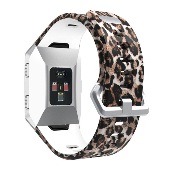 Fb.r29.g Back Leopard Pattern Rubber Strap Fits Fitbit Ionic