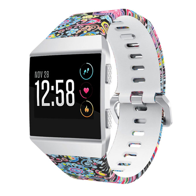 Fb.r29.i Front Psychedelic Pattern Rubber Strap Fits Fitbit Ionic