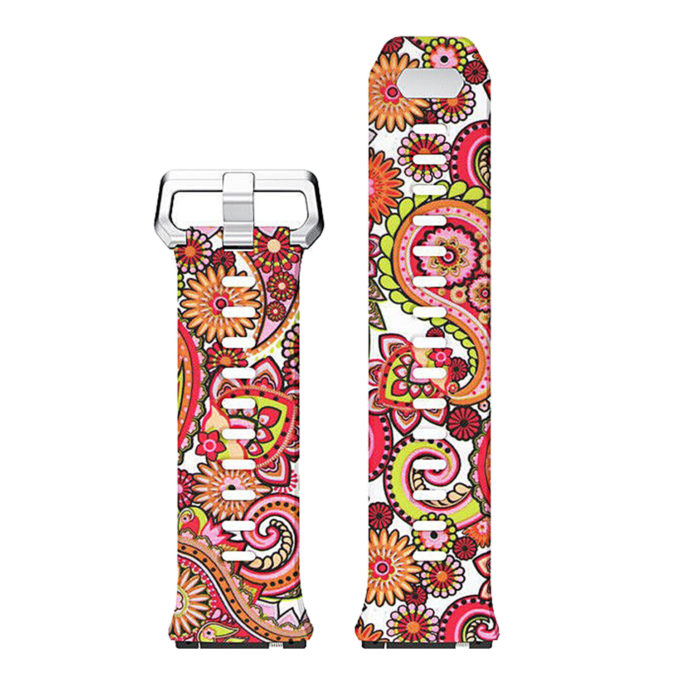 Fb.r29.k Top Paisley Pattern Rubber Strap Fits Fitbit Ionic