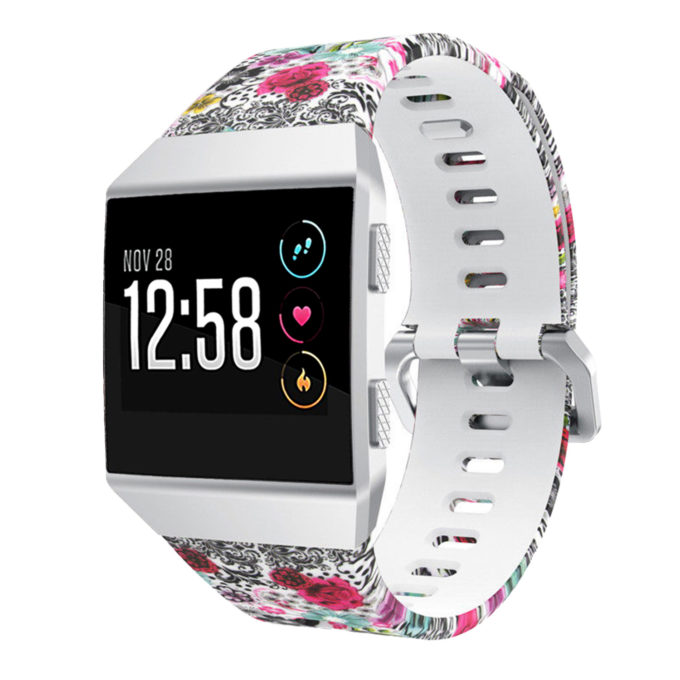 Fb.r29.m Front Paisley Pattern Rubber Strap Fits Fitbit Ionic