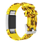 Fb.r30.10 Back Silicone Rubber Strap Fit Firbit Charge 2 Yellow Camo