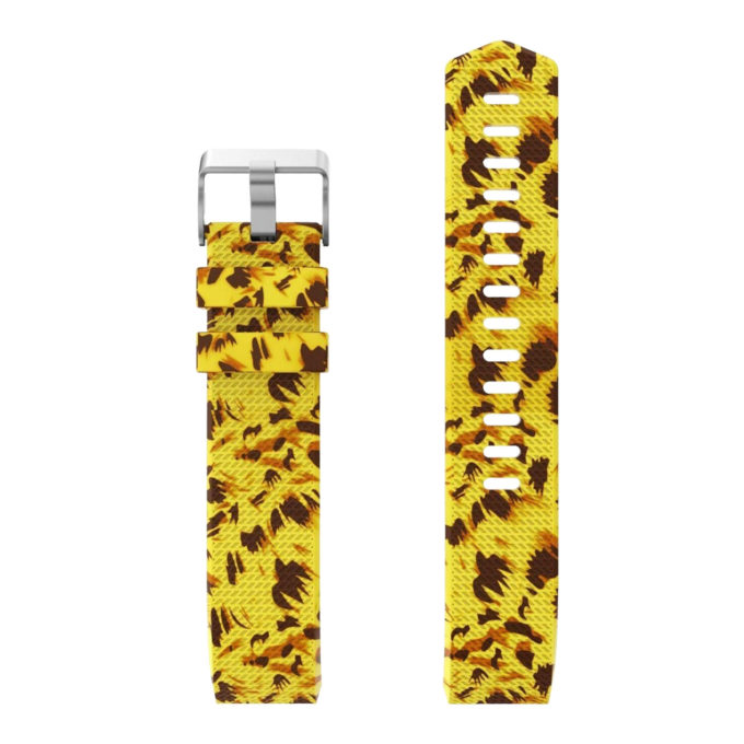 Fb.r30.10 Top Silicone Rubber Strap Fit Firbit Charge 2 Yellow Camo