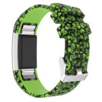 Fb.r30.11 Back Silicone Rubber Strap Fit Firbit Charge 2 Green Skulls