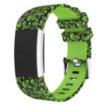Fb.r30.11 Front Silicone Rubber Strap Fit Firbit Charge 2 Green Skulls