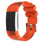 Fb.r30.12 Front Silicone Rubber Strap Fit Firbit Charge 2 Orange Camo