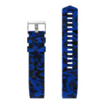 Fb.r30.5 Tap Silicone Rubber Strap Fit Firbit Charge 2 Blue Camo