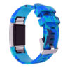 Fb.r30.5a Back Silicone Rubber Strap Fit Firbit Charge 2 Light Blue Camo