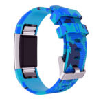 Fb.r30.5a Back Silicone Rubber Strap Fit Firbit Charge 2 Light Blue Camo