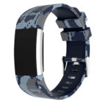 Fb.r30.5b Front Silicone Rubber Strap Fit Firbit Charge 2 Midnight Blue Camo