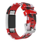 Fb.r30.6 Back Silicone Rubber Strap Fit Firbit Charge 2 Red Camo