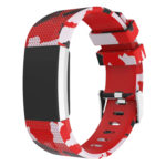 Fb.r30.6 Front Silicone Rubber Strap Fit Firbit Charge 2 Red Camo