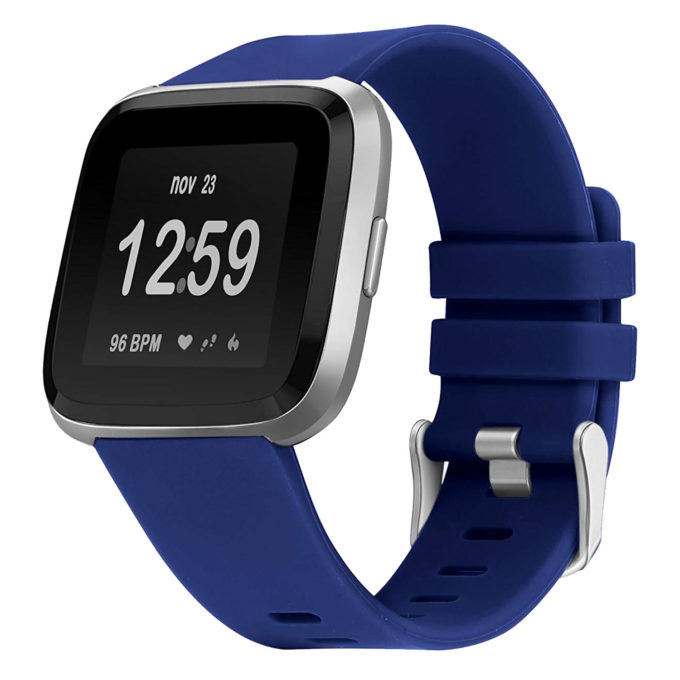 Fr.r31.5 Front Silicone Strap Fits Fitbit Versa In Blue