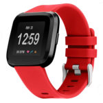 Fr.r31.6 Front Silicone Strap Fits Fitbit Versa In Red