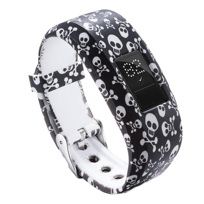 G.r23.g Patterned Silicone Braclet For Garmin Vivofit 3 Skulls