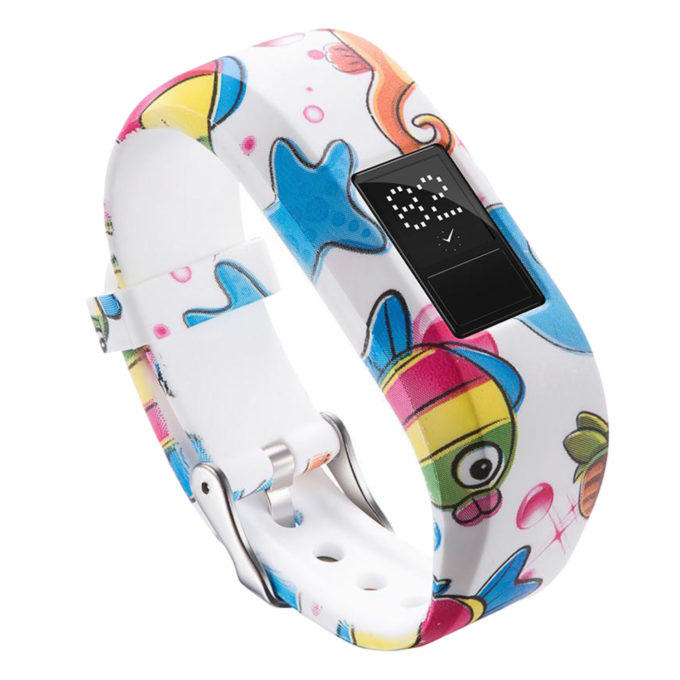 G.r23.j Patterned Silicone Braclet For Garmin Vivofit 3 Fish