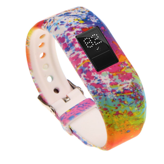 G.r23.l Patterned Silicone Braclet For Garmin Vivofit 3 Paint Splatter