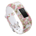 G.r23.r Patterned Silicone Braclet For Garmin Vivofit 3 White Roses