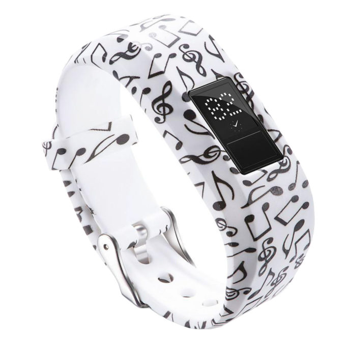 G.r23.s Patterned Silicone Braclet For Garmin Vivofit 3 Music Notes