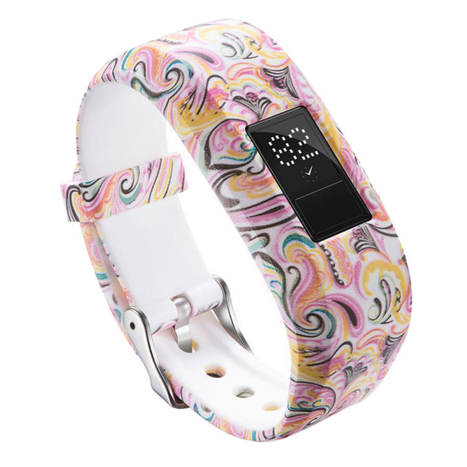 G.r23.v Patterned Silicone Braclet For Garmin Vivofit 3 Paisley