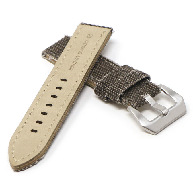 ps6.7 Cross Ash Grey DASSARI Frayed Edge Canvas Strap