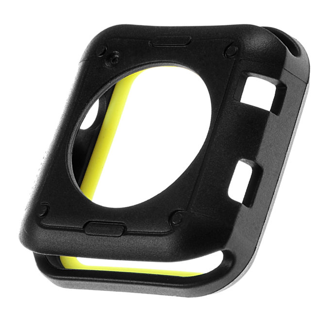 A.pc3.1.10 Back Screen Case Fits Apple Watch Series 1 & 2 Black And Yellow