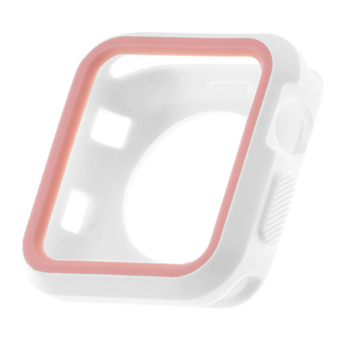 A.pc3.22.13 All Color Screen Case Fits Apple Watch Series 1 & 2 White And Pink